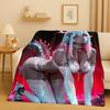 2026 New Gothic Dark Sexy Girls Cartoon Anime Characters Flannel Blanket,Soft Plush Throw for Home Bedroom Bed Sofa Cover Trave