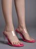 Shoetopia Stylish Trasparent Detailed Block Heels For Women & Girls