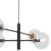 Vicenza Black And Gold Hanging Lamp 4-Flat Clear Lamp E14