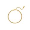 Gold Stainless Steel Double-Sided Polished Cuban Chain Bracelet for Women - Minimalist Titanium Steel Jewelry