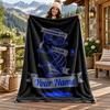 Birmingham City FC Eget Navn Flanel Tæppe Personligt Blødt Varmt Plys Kaste Tæppe Tilpasset Gave til Familie Venner