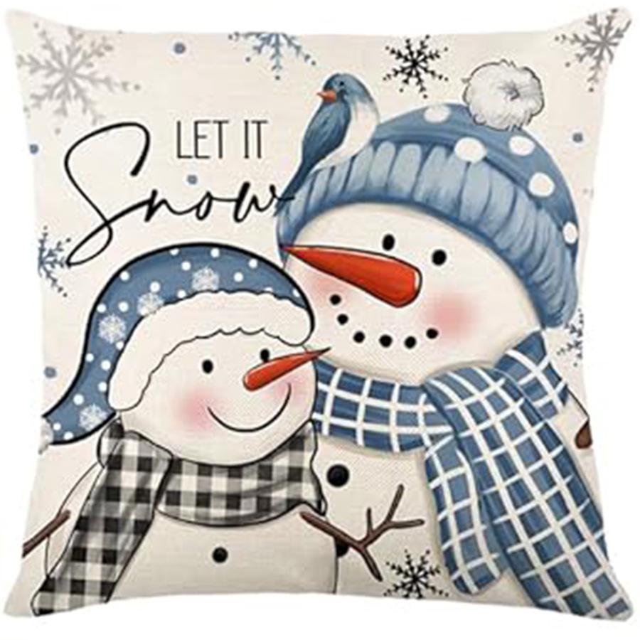 Christmas Sofa Cushion & Lumbar Pillow Cover for Living Room or Office