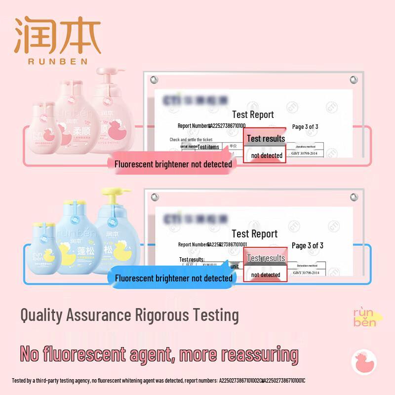 RUNBEN Kids Shampoo Set: Girl's Smooth & Boy's Fluffy