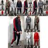 Mens Running Tracksuit Set With Hooded Jacket And Adjustable Waistline Pants For Activewear