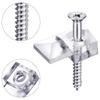 Practical Mirror Mounting Kit 20 Sets of Mirror Holder Clips Lightweight Plastic Clips with Screws and Anchors