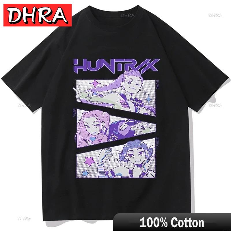 Cute K-pop Demon Hunters Rumi Mira Zpey Film Graphic T-Shirt Men Women Harajuku Y2k Tops Fashion Casual Sweatshirt Unisex Tees