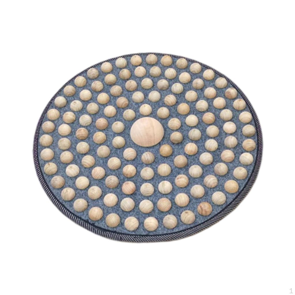 Foot Acupressure Mat Massage Board Non-Slip Wooden Base Portable Reflexology Tool Suitable for
