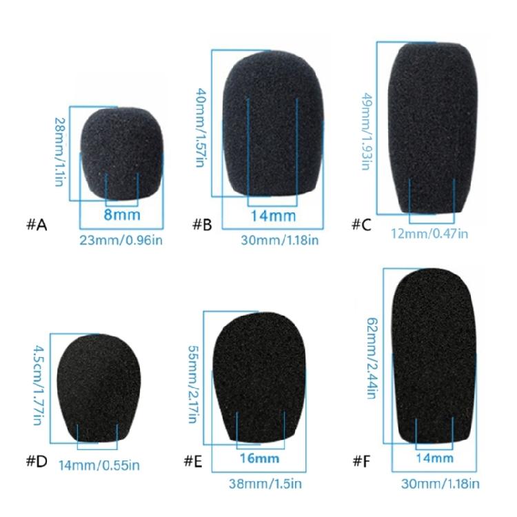 5Pcs Microphone Wind Cover, Headset Microphone Foam Headset Microphone Sponge