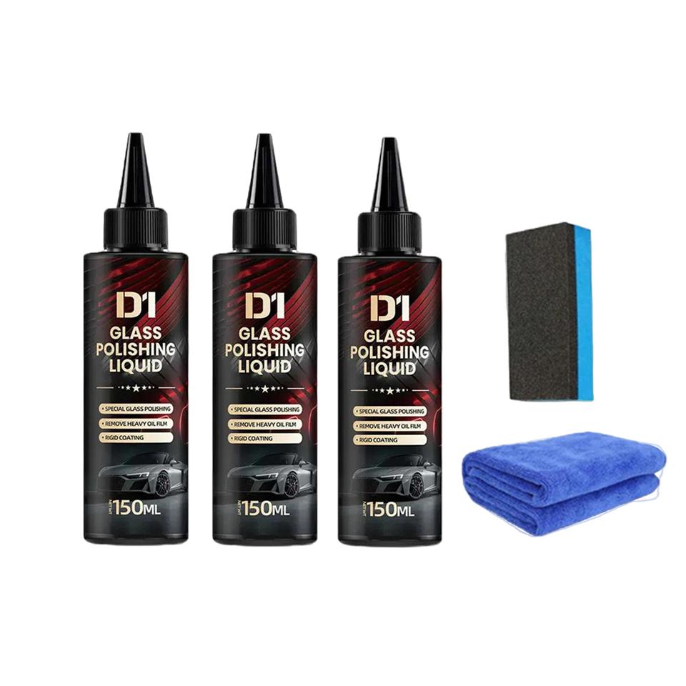 Glaspoliturpaste Hochglanz Ölfilmentferner für Auto-Windschutzscheibe Heimfenster Sichere Formel Lang anhaltender Glanz Reiniger 150ml