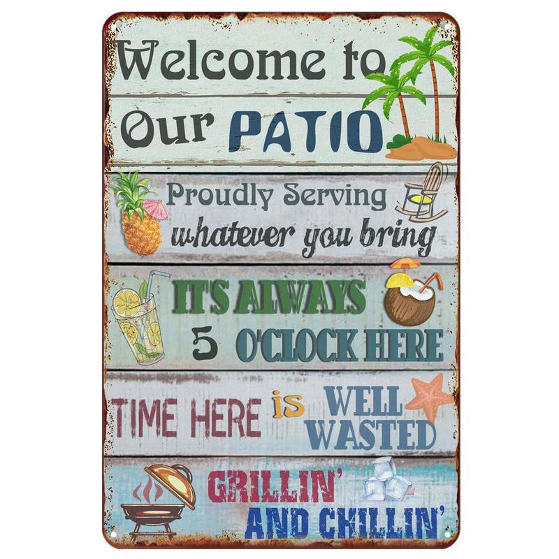 Vintage Man Cave Metal Tin Signs Tool Rules Wall Posters Farm Fresh Decoration for Garage Garden Home Cafe Living Room Club Bar 20x30cm