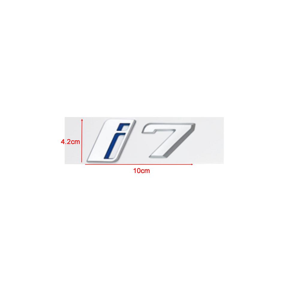 Car Stickers ABS 3D Letters Rear Trunk Emblem Logo for BMW iX i3 i4 i7 iX3 iX4 iX7 Matte Silver Accessories tv2