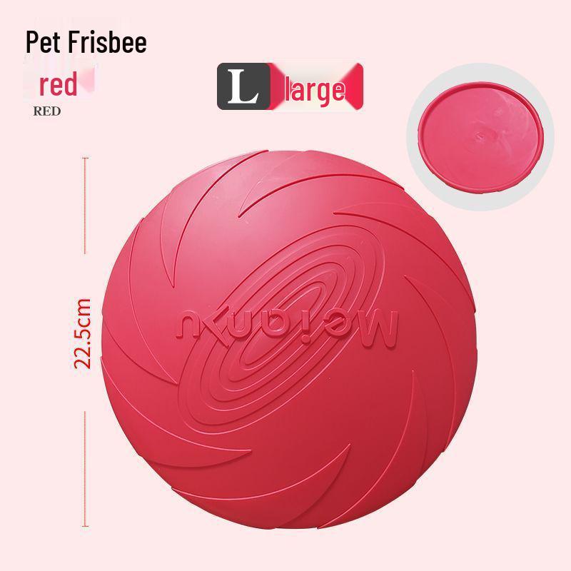 Silicone Bite-Resistant Floating Dog Frisbee Toy for Training Border Collies & Large Dogs