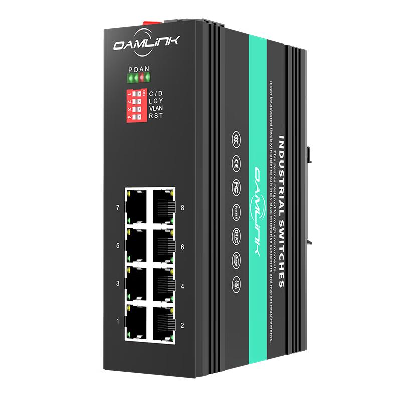 

OAMLink OAM-6000-65-8TX Industrial 8-Port 100Mbps Unmanaged DIN Rail Switch
