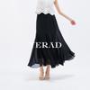 YERAD Irregular Hem Sheer A-line Midi Skirt