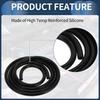 INFINAUTO 5.5FT 3/16" 4mm ID 2.5mm Thick Car Vacuum Line Silicone Black High Temperature Engine Silicone Vacuum Tube Hose