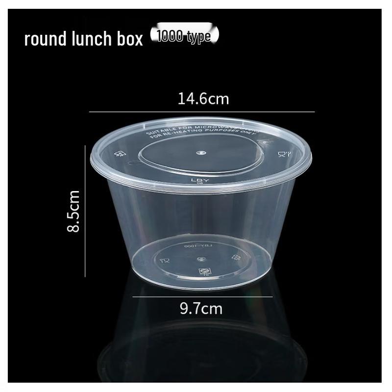 Zebian Disposable Plastic Food Containers with Lids