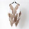 Beach Sun Protection Shawl  Women Clothes Summer Beach Bikini Cover Up Loose Chiffon Blouse Shawl Scarf With Buttons