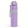 1PC D morgan faint text sketch print 750ml colorful plastic sports water bottle leakproof pop lid with straw for outdoor office home use