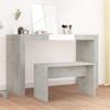 Toilet Stool - VIDAXL - 70x35x45 Cm - Engineered Wood - Concrete Grey - Contemporary Design