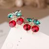 Little Grab Clip Rhinestone Hairpin Korean Style Headwear Cherry Hair Claw Female Hair Accessories