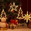 Suction Cup Design Christmas LED Light Snowflake Window Ornaments  New Year Celebration
