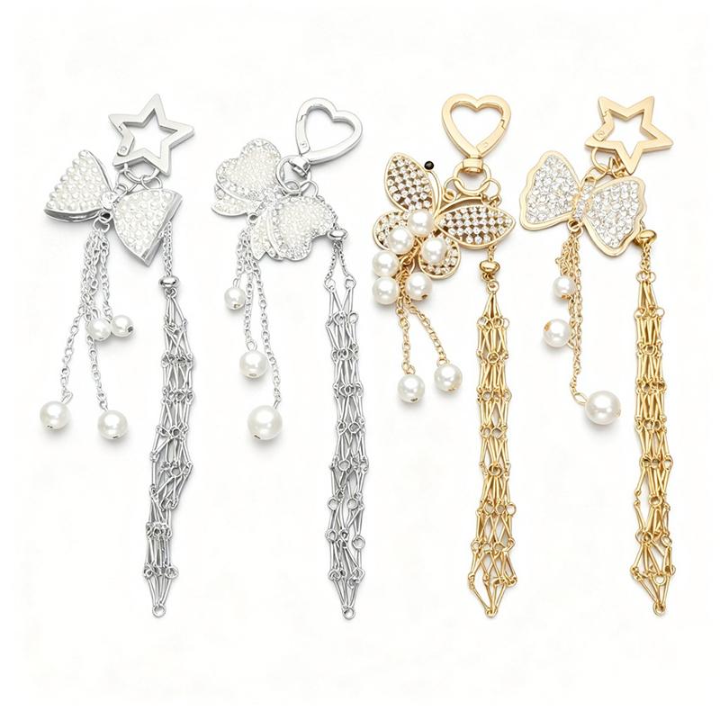 Stainless Steel Metal Net Pocket Lipstick Hand Cream Bag Keychain Charm Bag Accessories Silver/Gold Color Lip Balm Keychain