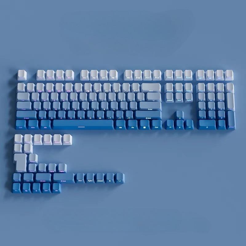 Xiaomi 2025 New 135 PBT Keycaps Side Print Keycap Set Double Shot Shine Gradient Keycaps Cherry Profile For Mechanical Keyboard Keycap