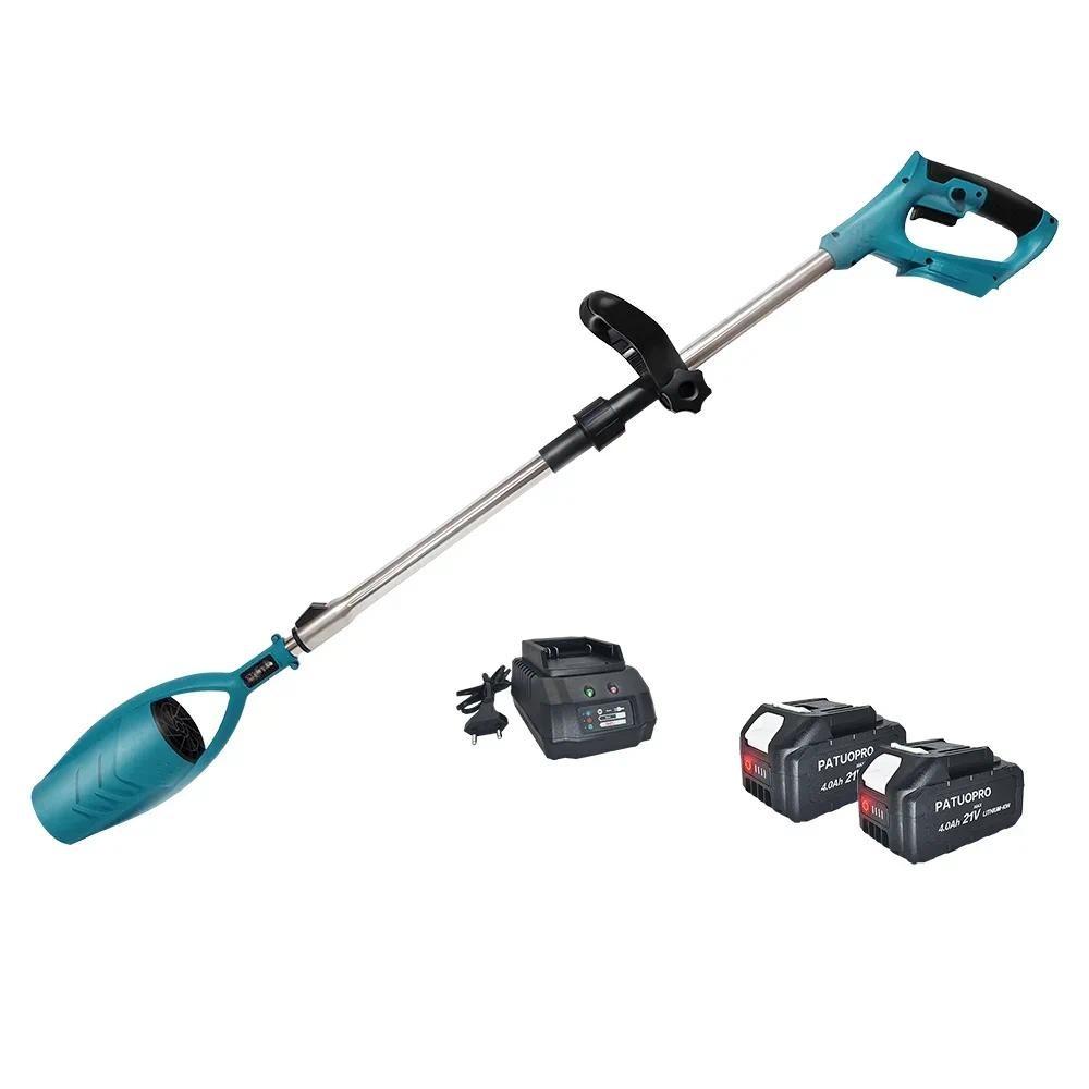 Cordless Portable Leaf Blower High Power Extended Air Blower Garden Cleaning Power Tool Foldable Pole Turbo Jet Fan