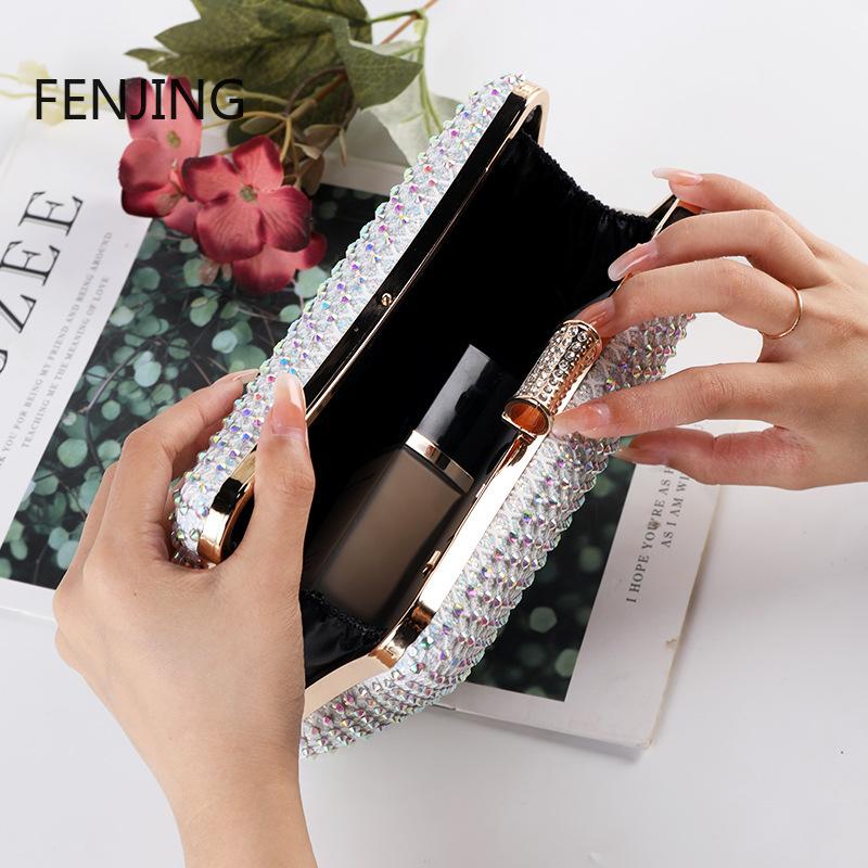 Diamonds Evening Clutch Bags for Women 2025 New Chain Sling Shoulder Bags Party Fashion Dinner Rhinestone Clutches and Purse Sac