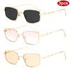 3pcs Fashion Small Square Glasses Frame Women Metal Frame Shape Eyewear Clear Optical Eyeglasses Transparent Lens Spectacle