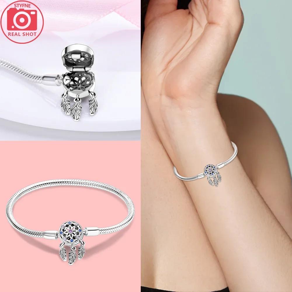 Sliver Bracelets Heart Lucky Eyes Bracelets Female Anniversary Party Fine Bracelets Bangles Jewellery Gifts for Women