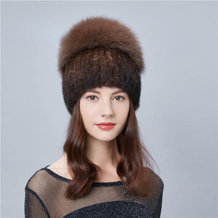 

Новая норковая лисья шерсть северо-восточная норковая шапка корейская версия симпатичная вязаная шапка ушанка зимняя утолщенная меховая шапка женская One Size, Elastic