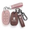 Leather Car Smart Remote Key Case Cover Protector Shell For Peugeot 308 408S 508 2008 3008 4008 5008 Auto Keychain Accessories