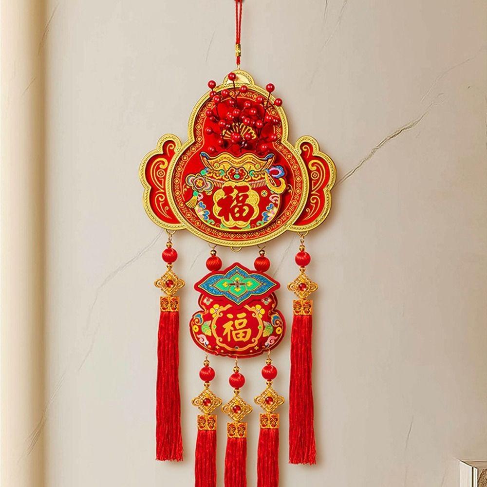 Red New Year Gold Hanging Ornament Luck Large Fu Character Door Hanging Spring Festival Decorations Props