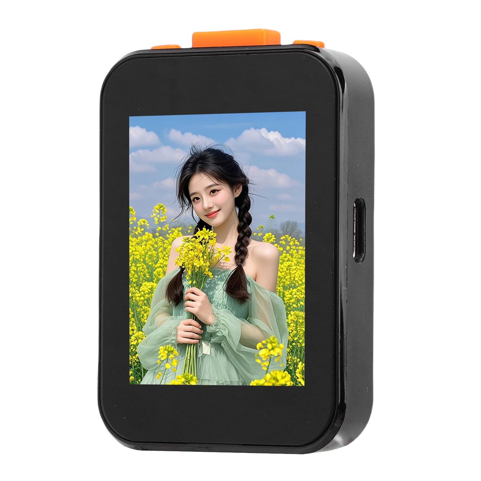 

Phone Vlog Selfie Screen Mobile Back Camera HD Display for Live Stream Video Recording with Sound 2in Black