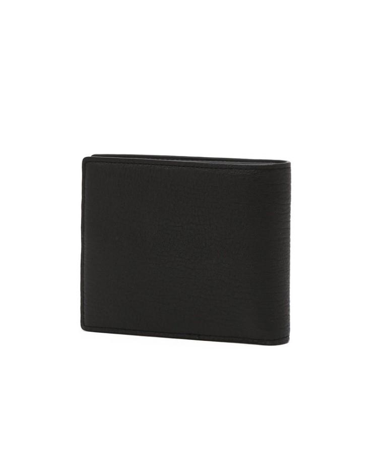 Jillstuart Men Acc Black Logo Embellished Cowhide Bifold Wallet Juwa6F704Bk
