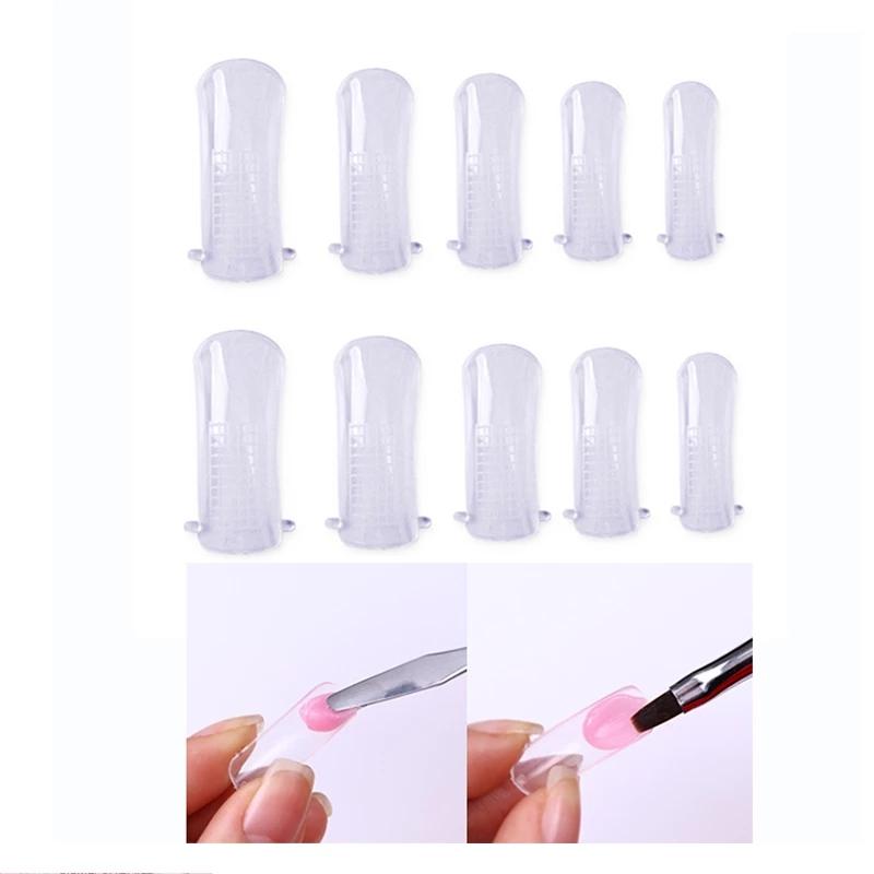 100pcs Quick Building Mold Tips Poly Nails Gel Fingers Extension Forms Nail Art UV Builder Acrylic False Fake Nail Tools