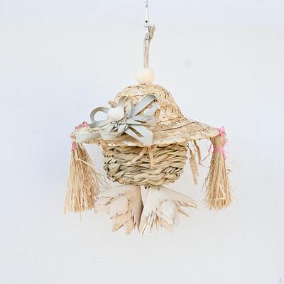Bird Chewing Toy,Parrot Cage Bite Tearing Wooden Hanging Parrot Toy,Pecking for Budgies,Conures