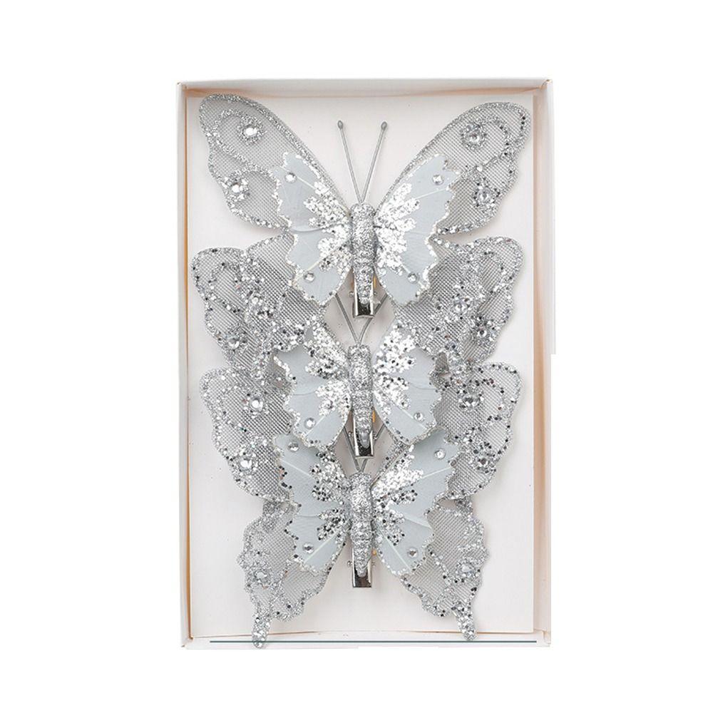 3pcs Simulation Artificial Butterfly Decoration  Hotel Office Decor