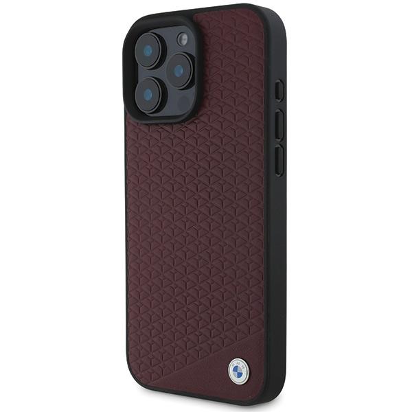 Bmw Bmhmp16X23Rddr Iphone 16 Pro Max6.9 Czerwony/Red Hardcase Sign Leather Diamond Metal Logo Magsafe