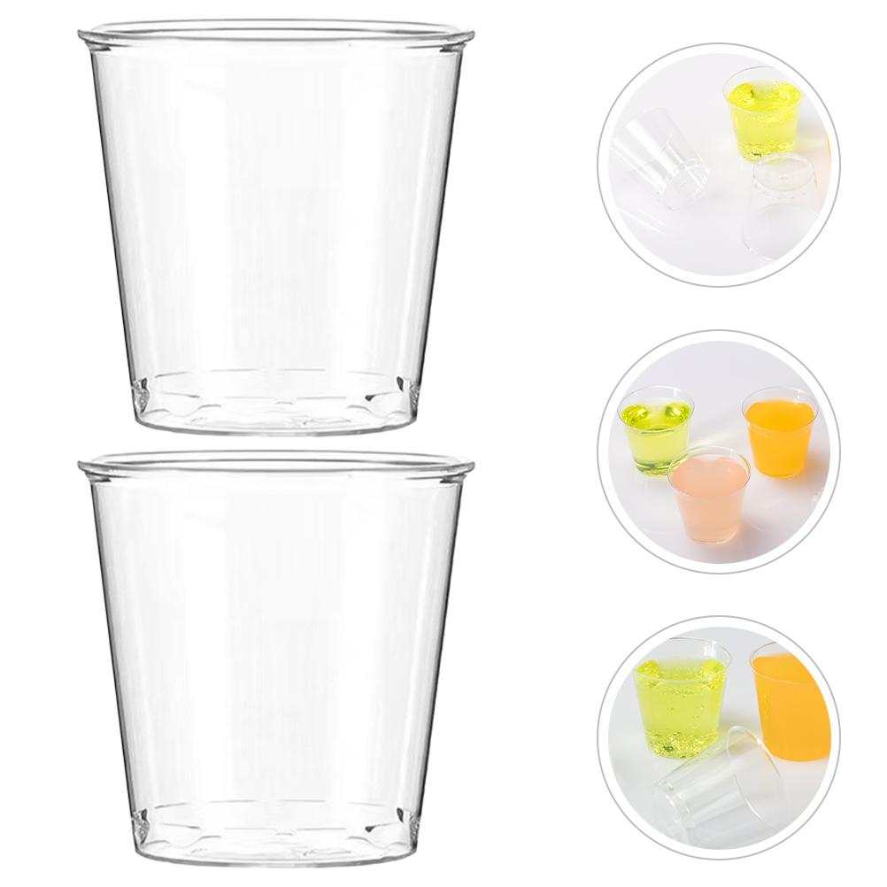 100 Pcs Disposable Wineglass Sample Cups Measurement Multi-use Party Plastic for Drinking