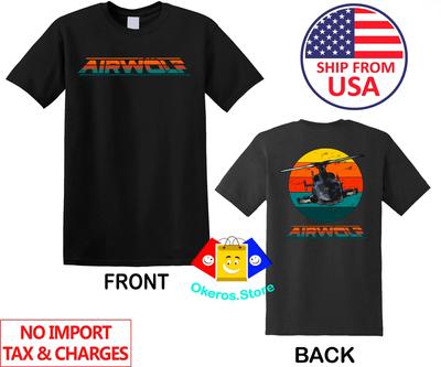 Airwolf Helicopter Military Action TV Series Men's Black Size S To 3XL