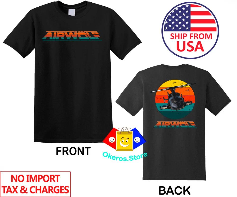 Airwolf Helicopter Military Action TV Series Men s Black Size S to 3XL S