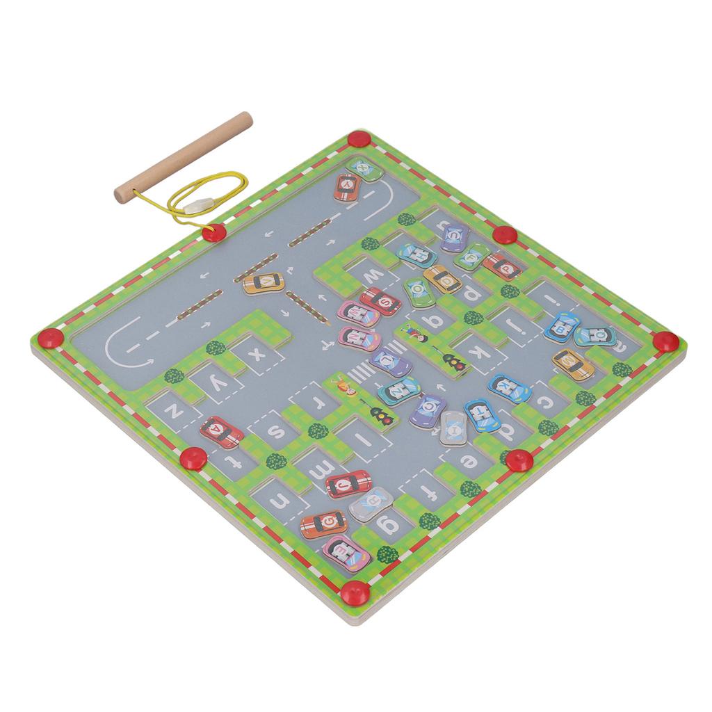 Wooden Letter Matching Game Interactive Fine Motions Development Educational Magnet Puzzle Game