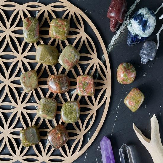 Unakite Stones, Reiki, Chakra, Healing Decorative Pebbles, Tumbled Stone for Jewelry ,vase Fillers,