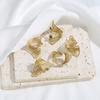 Minimalistisches Design Verstellbarer Ring 18K Goldfarbe Vergoldeter Ring Hohlring Festival-Kleidung