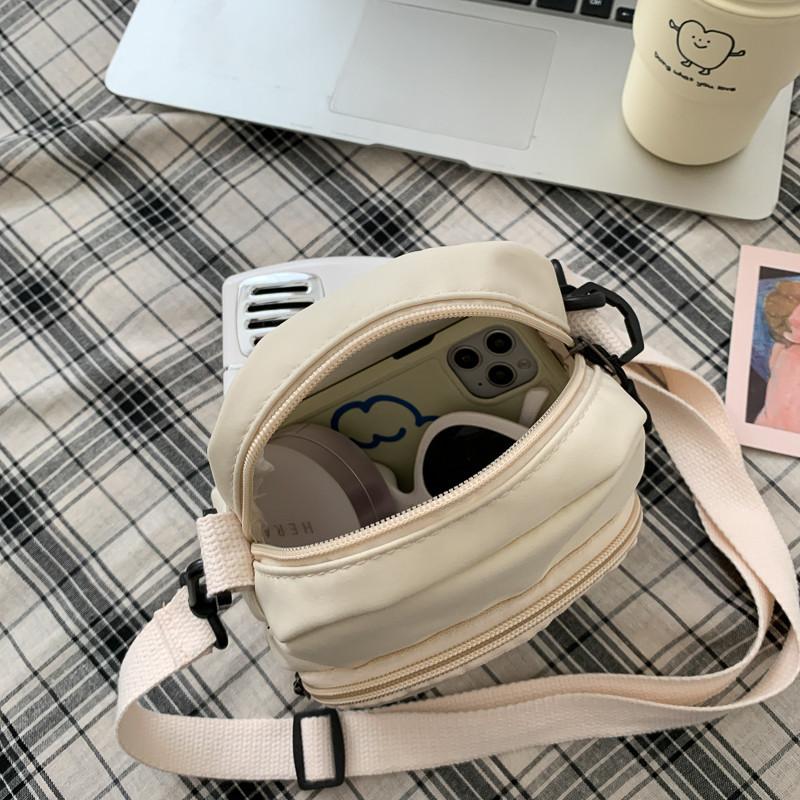 New Women's Small Square Shoulder Bag Simple Student Girls Canvas Messenger Bags Casual Female Phe Pouch Purse Handbags
