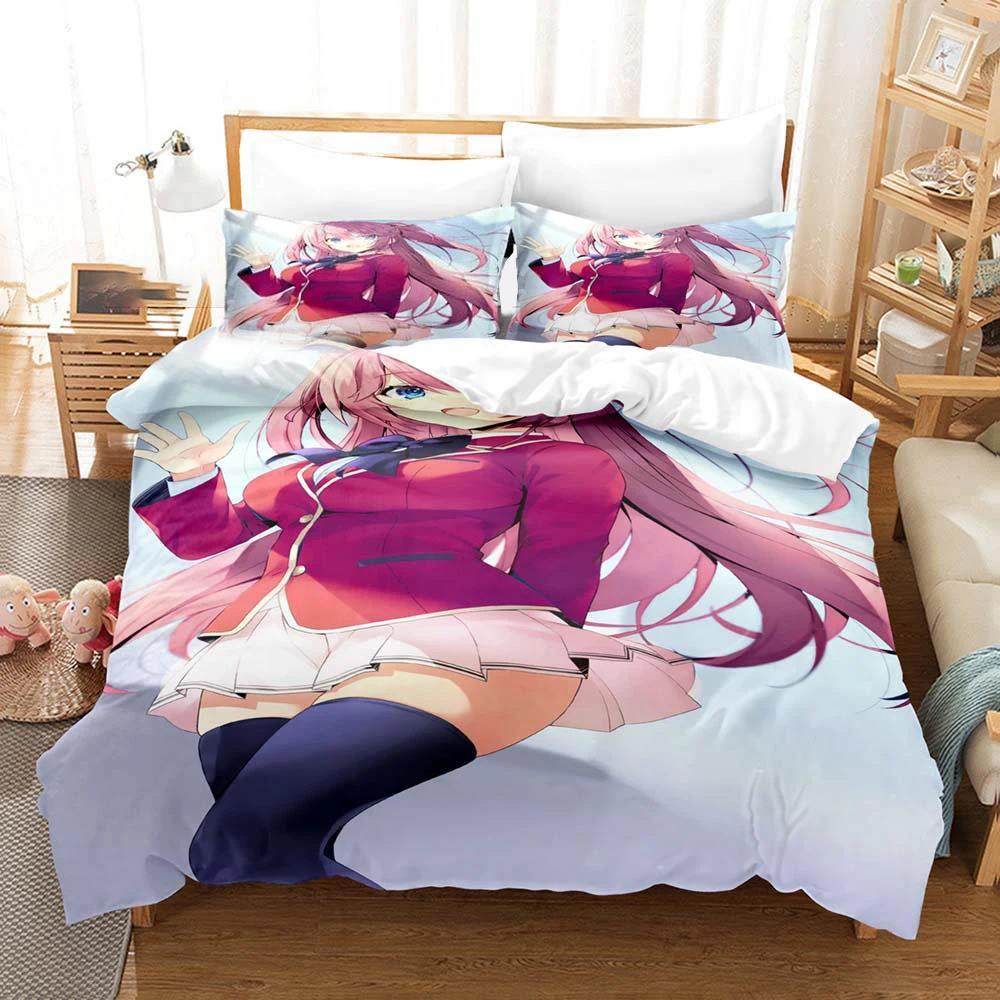 

3D Printed Classroom Of The Elite Bedding Set Anime Duvet Cover Double Twin Full Queen King Adult Kids Bedclothes Quilt Cover EU single(135x200cm)