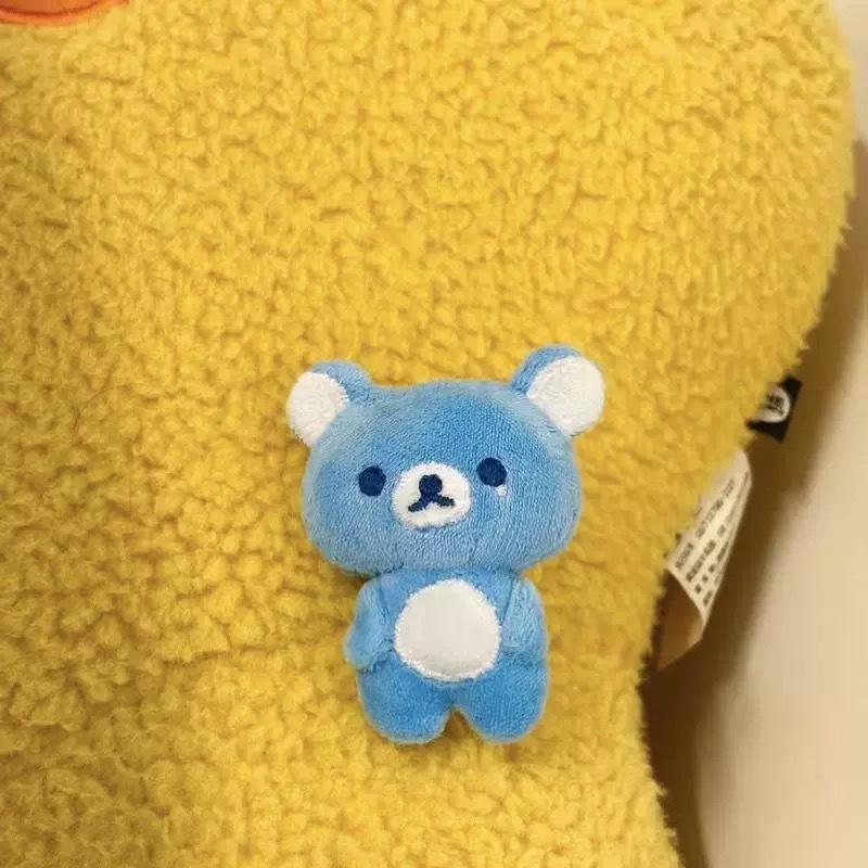 Cute Rilakkuma Plush Doll Bag Pendant Cartoon Blue Series Little Bear Keychain Backpack Decoration Anime Peripheral Holiday Gift