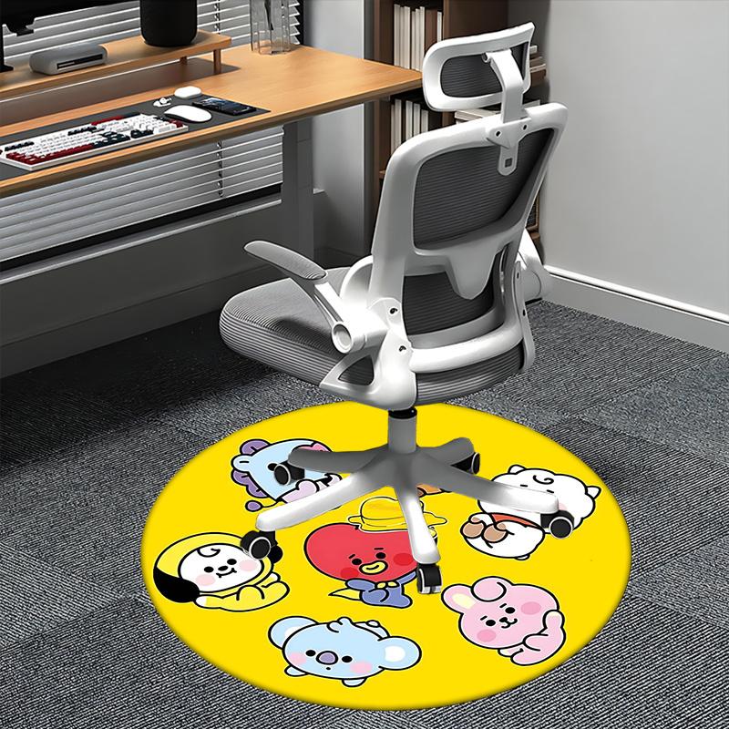 

Kpop Chair mat Round Rug-Office carpet, Non-slip, Suitable for Living Rooms, Bedrooms decor.1205250a 80cm by 80cm